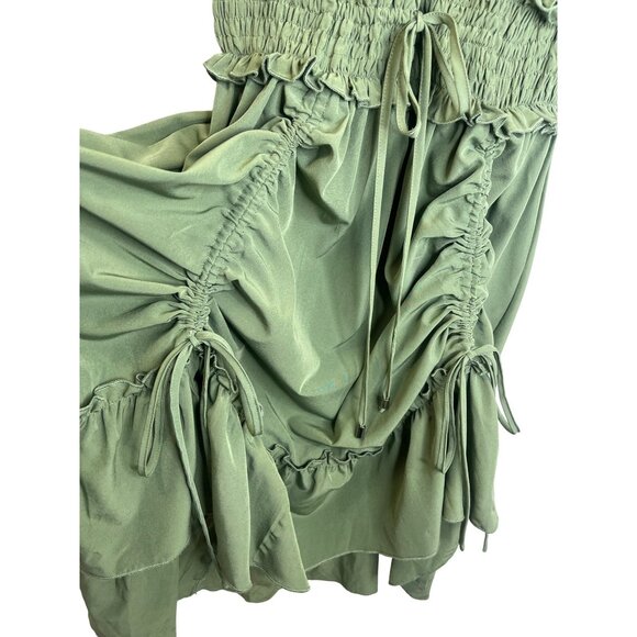 Scarlet Darkness Steampunk Renaissance Tank Dress Green NEW size MED ladies - Picture 3 of 8